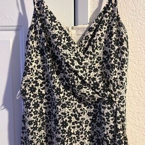 Chelsea28 Monochrome Floral Asymmetrical Dress